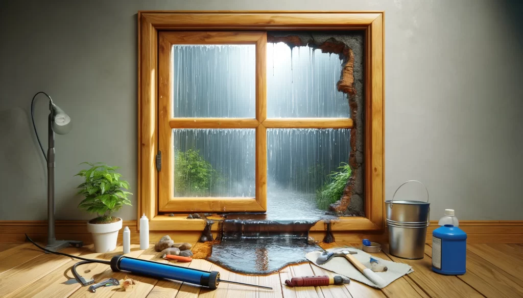 Water infiltration through a wooden window: Simple and effective solutions